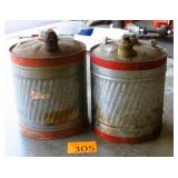 Two Vintage Gas Cans