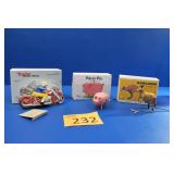 Tin Treasures Wind Up Toys in Box