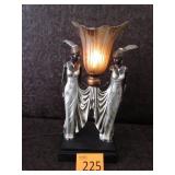Twin Maidens Art Deco Style Lamp