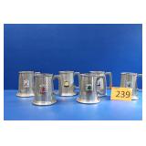 English Pewter Beer Mugs