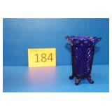 Imperial Glass Cobalt Blue Diamond Point Vase