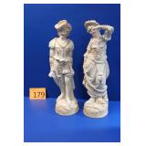 Vintage Bisque Porcelain Victorian Man & Lady