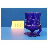 Moser Cobalt Glass Acorn Open Spooner