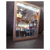 Nice Beveled Mirror with Wood Frame
