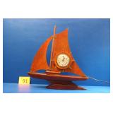 Vintage Sessions Mahogany Sailboat Clock