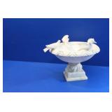 Hand Carved Italian Marble Pedestal Bird Bath