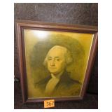 Old Print Picture of George Washington