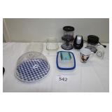 Ninja Mixer, Pyrex, Timer, Covered Platter
