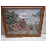 Mikes Garage Print Framed & Under Glass