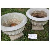 Two Concrete Planters