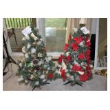 Two Strung Christmas Trees