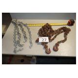 16' Chain with Hooks, Two Small Chains No Hooks