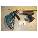 1/2 Electric Drill and Heat Gun