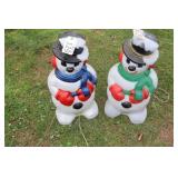 Two Snowmen Blow Mold Light Ups