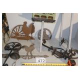 Bird Feeder with Pole, Metal Display Items
