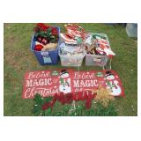 Three Boxes of Christmas Decor