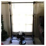 Rolling Adjustable Clothes Rack / Fan