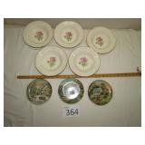 Currier & Ives Collectible Plates/Carisote Bowls