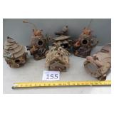 Six Hanging Bird Houses