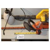 Black & Decker Hedge Trimmers, McCullough Blower