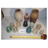 Two Old Jugs, Ten Electric Insulators