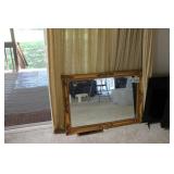 Large Beveled Glass Wall Mirror