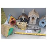 Six Hanging Bird Houses