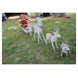 Lighted Santas Sleigh with 4 Reindeer