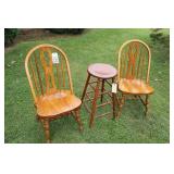 Two High Back Chairs