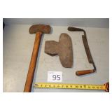 Vintage Draw Knife, As, Brad Head Ax Handle