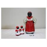 Aunt Jemima Cast Iron Still Bank / Salt & Pepper