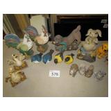Group of Outdoor Yard Figurines