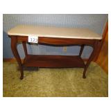 French Provencial Style Marble Top Entry Table