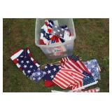 American Flags and Red, White, Blue Decorations