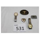 Men's Vintage Belt Buckles, Balero Clasp, Watches