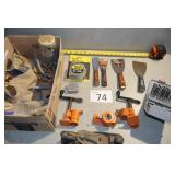 Tools, Drill Bits, Putty Knife, Clamps, Planer