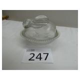 Vintage Indiana Clear Glass Bunny Candy Dish