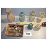 Vintage Ball jars, Insulators and Vintage Pulls