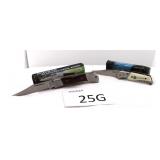 Two Highgrade Stainless Steel Pocket Knives