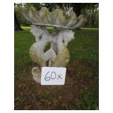 Concrete Sea Horse Bird Bath