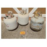 Three Empty Propane Tanks