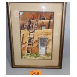 #1460 Pueble Door Framed Print