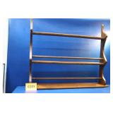 Vintage 3 Tier Wood Plate Shelf