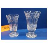 Two Beautiful Matching Crystal Vases