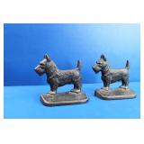 1900s Hubley Cast Iron Scottish Terrier Book Ends