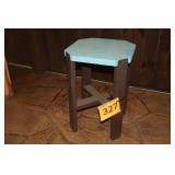 Teal Blue Octagon Wooden Table