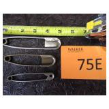 3 Vintage Jumbo Safety Pins