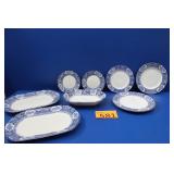 1910 England Wood & Sons Khutan Blue China