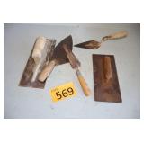 Five Concrete Trowels
