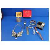 Nice Costume Jewelry Lot & Watches